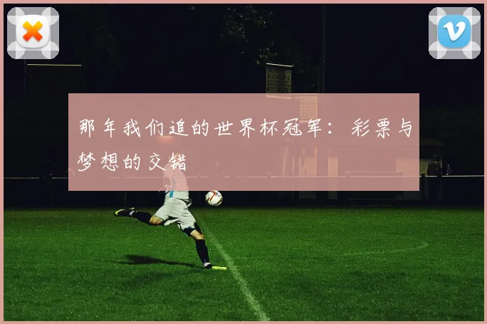 那年我们追的世界杯冠军：彩票与梦想的交错